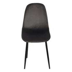 Eetkamerstoel Ivy - velvet grijs - 88x44x53 cm