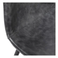 Eetkamerstoel Ivy kunstleer - antraciet - 88x53x44 cm