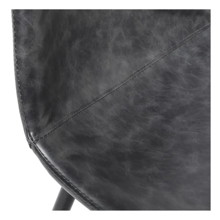 Eetkamerstoel Ivy kunstleer - antraciet - 88x53x44 cm