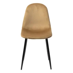 Eetkamerstoel Ivy velvet - bruin - 88x38x38 cm