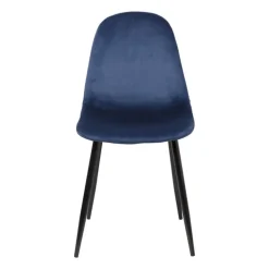 Eetkamerstoel Ivy velvet - donkerblauw - 88x44x53 cm