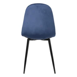 Eetkamerstoel Ivy velvet - donkerblauw - 88x44x53 cm