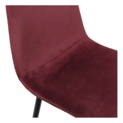 Eetkamerstoel Ivy velvet - rood - 88x44x53 cm
