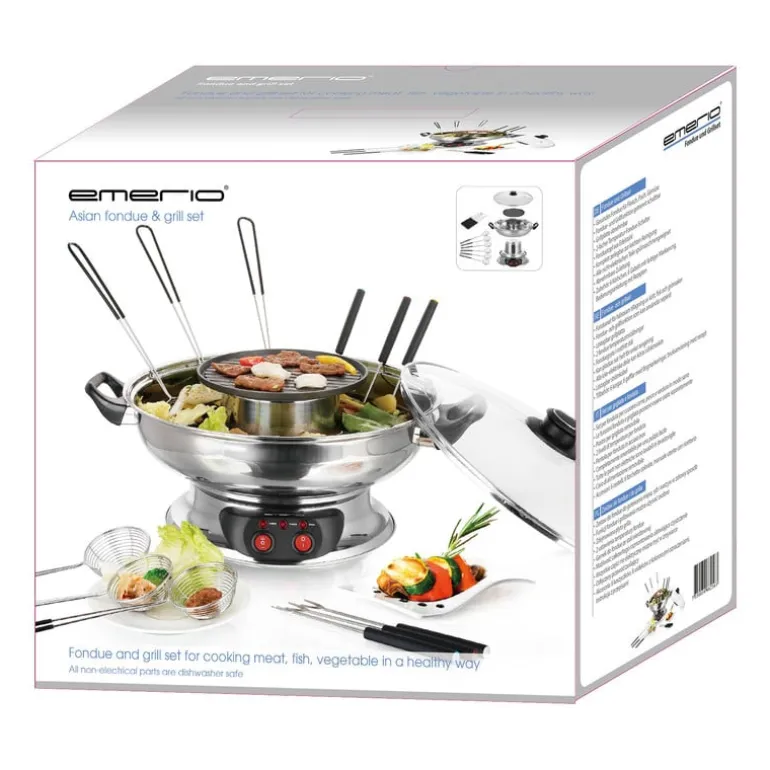 Emerio Asian fondue en grill - 6 personen