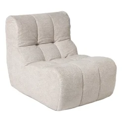 Fauteuil chenille - beige - 87x72x66 cm