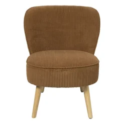 Fauteuil Didi corduroy - bruin - 77x60x69 cm