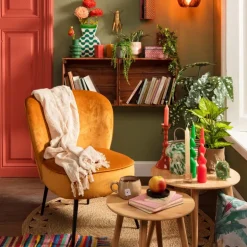 Fauteuil Frida - geel - 77x69x60 cm