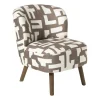 Fauteuil japandi - beige - 69x66x56 cm