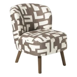Fauteuil japandi - beige - 69x66x56 cm