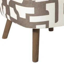 Fauteuil japandi - beige - 69x66x56 cm