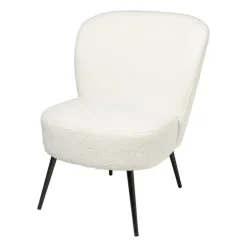 Fauteuil teddy - wit - 77x69x60 cm