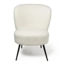 Fauteuil teddy - wit - 77x69x60 cm