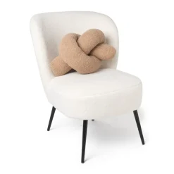 Fauteuil teddy - wit - 77x69x60 cm