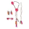 Feestset hippie met accessoires - set van 4