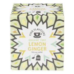 Fine Flavours groene thee - lemon ginger - 10 zakjes