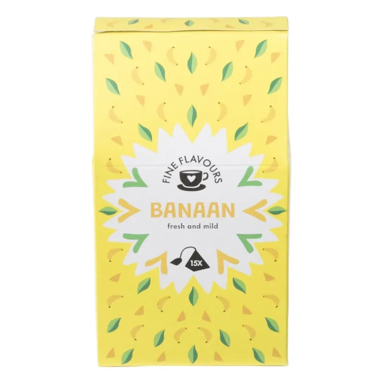 Fine flavours zwarte thee - banaan - 15 piramide zakjes