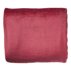 Fleece deken - bordeauxrood - 200x150 cm