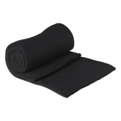 Fleece deken - zwart - 160x130 cm