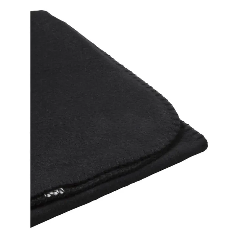 Fleece deken - zwart - 160x130 cm