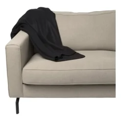 Fleece deken - zwart - 160x130 cm