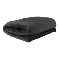 Fleece deken - zwart - 200x150 cm