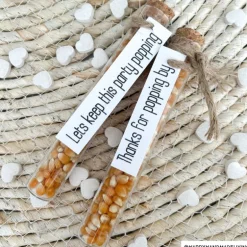 Flesjes met kurk - set van 5 - 15 cm