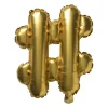 Folieballon # - goudkleurig - 40 cm