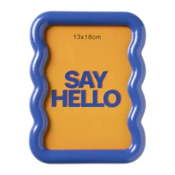 Fotolijst golf - blauw - 13x18 cm