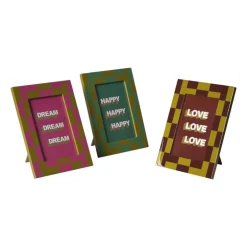 Fotolijst grafisch - bordeauxrood/groen - 10x15 cm