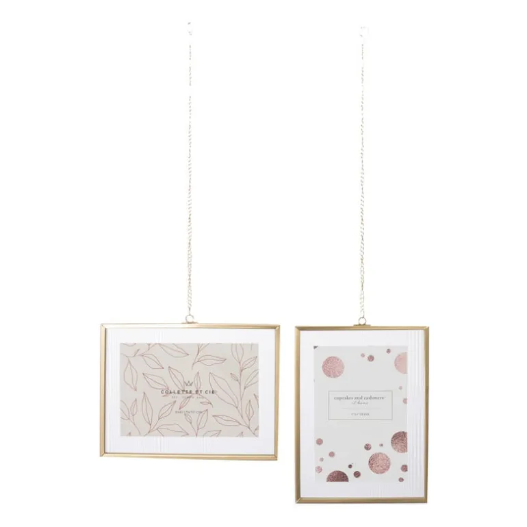 Fotolijst met ketting - 20x15x1 cm - goudkleurig