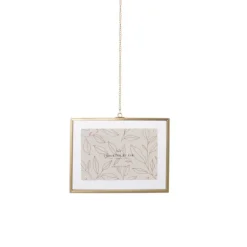 Fotolijst met ketting - 15x20x1 cm - goudkleurig