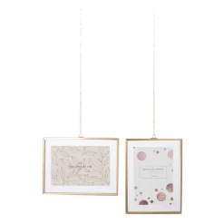 Fotolijst met ketting - 15x20x1 cm - goudkleurig