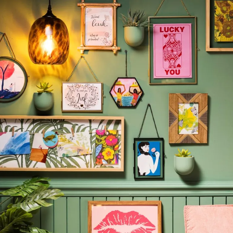 Fotolijst met rotan frame - 21x30 cm