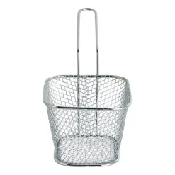 Frituurmandje - zilver - 10.5x8.5x6.5 cm