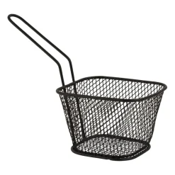 Frituurmandje - zwart - 10.5x8.5x6.5 cm