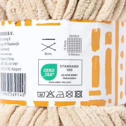 Garen chenille - beige - 100 gram - 60 meter