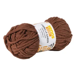 Garen chenille - bruin - 100 gram - 60 meter