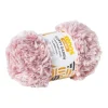 Garen fluffy - beige/rood - 100 gram - 60 meter