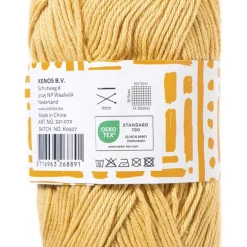 Garen katoen - lichtgeel - 50 gram - 125 meter