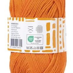 Garen katoen - oranje - 50 gram - 125 meter