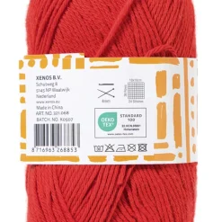 Garen katoen - rood - 50 gram -125 meter