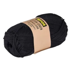 Garen katoen - zwart - 50 gram - 125 meter