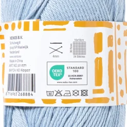 Garen katoen lichtblauw - 50 gram - 125 meter