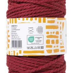 Garen macramé - bordeauxrood - 500 gram - 100 meter