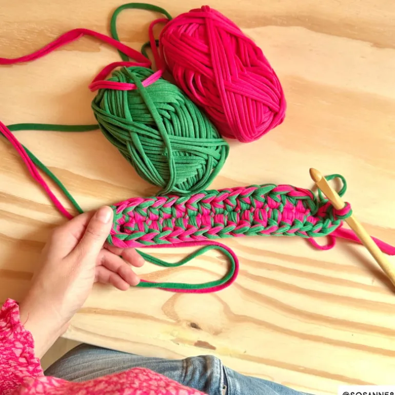 Garen t-shirt - roze - 100 gram - 29 meter