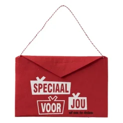 Geschenkzakje - rood - 16.5x26 cm