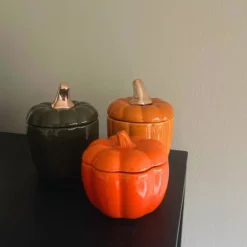 Geurkaars pompoen - groen - ø10x12 cm