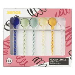 Glazen lepels - set van 6 - 14.8 cm