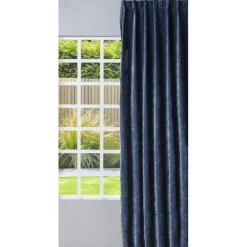 Gordijn chenille - blauw - 140x250 cm