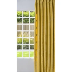 Gordijn chenille - geel - 140x250 cm